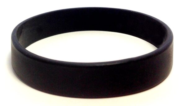 1 Dozen -Pack Black Plain Wristbands Bracelets Silicone Rubber