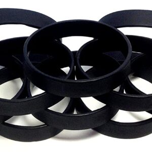 1 Dozen -Pack Black Plain Wristbands Bracelets Silicone Rubber